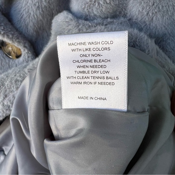 CHELSEA & VIOLET FUZZY LIGHT GRAY THICK SHIRT JACKET “SHACKET” SIZE MEDIUM - Picture 3 of 7